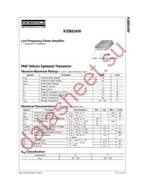 KSB834WYTM datasheet  